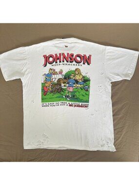 Vintage 90s Big Johnson Weed Whackers T-Shirt Distressed Funny Obscene Sex Humor